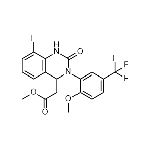 Methyl 2-(8-fluoro-3-(2-methoxy-5-(trifluoromethyl)phenyl)-2-oxo-1,2,3,4-tetrahydroquinazolin-4-yl)acetate