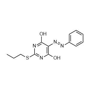 6-Hydroxy-5-(2-phenyldiazenyl)-2-(propylthio)-4(3H)-pyrimidinone