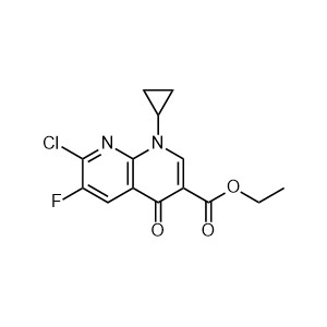 Ethyl 7-chloro-1-cyclopropyl-6-fluoro-4-oxo-1,4-dihydro-1,8-naphthyridine-3-carboxylate